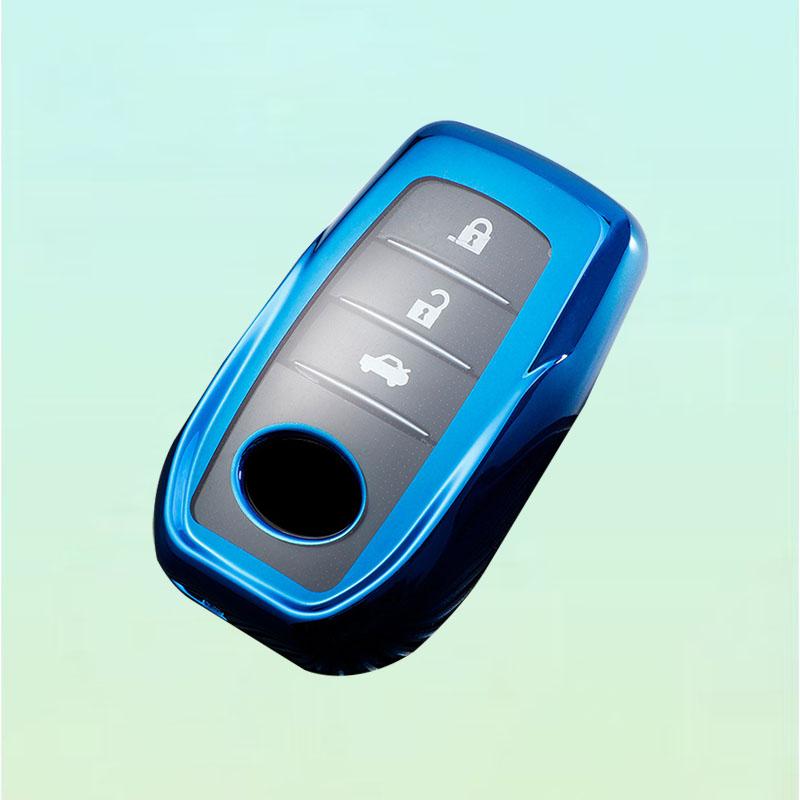 Чехол для ключа из ТПУ Держатель для ключа Чехол для ключа Для Toyota Hilux Fortuner Land Cruiser Prado Camry Coralla Crown RAV4 Highland LC TLK Yaris