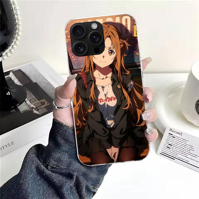 Чехол для телефона Sword Art Online Юки Асуна Мягкий для IPhone 11 17 Air 16E 16 Pro Max 15 + 14 Plus 13 Mini 12 Apple 7 SE 8 Fundas Coq