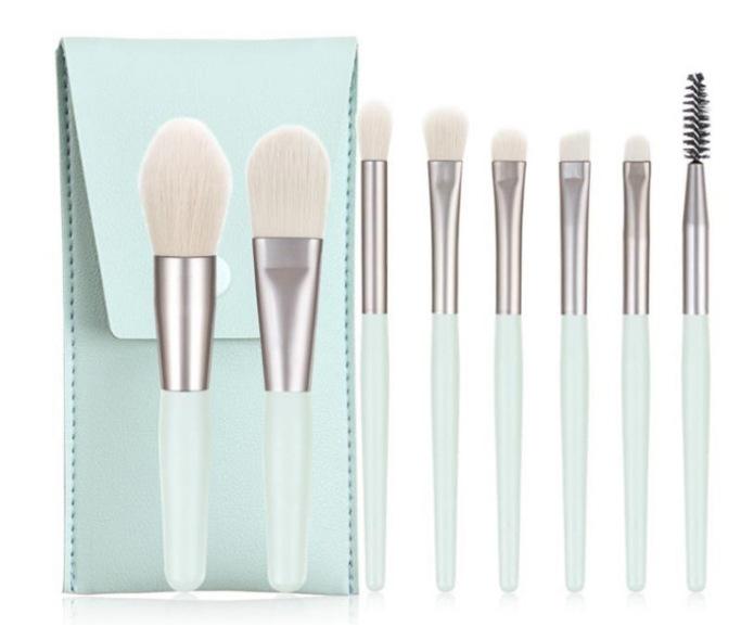 Mini 8 Makeup Brush Set Ins Eye Shadow Brush Foundation Blush Brush Novice Soft Hair Portable Makeup Brush