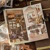 100pcs/lot Memo Pads Material Paper Watercolor Life Illustrated Guide Junk Journal Scrapbooking Cards Retro Background