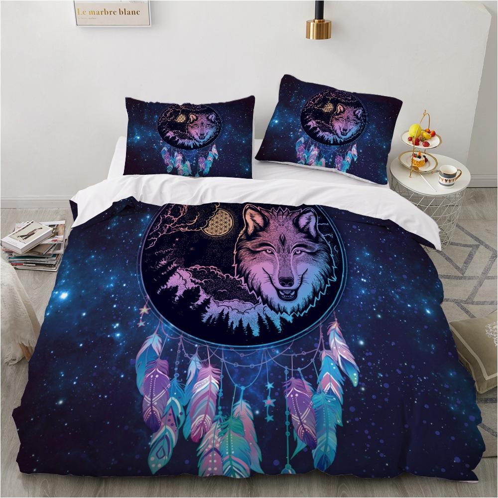 3D Wolf Bedding Set Animal Down Duvet Cover AU180 * 210 Full Size Luxury Quilt Cover Men's Bedding Cover