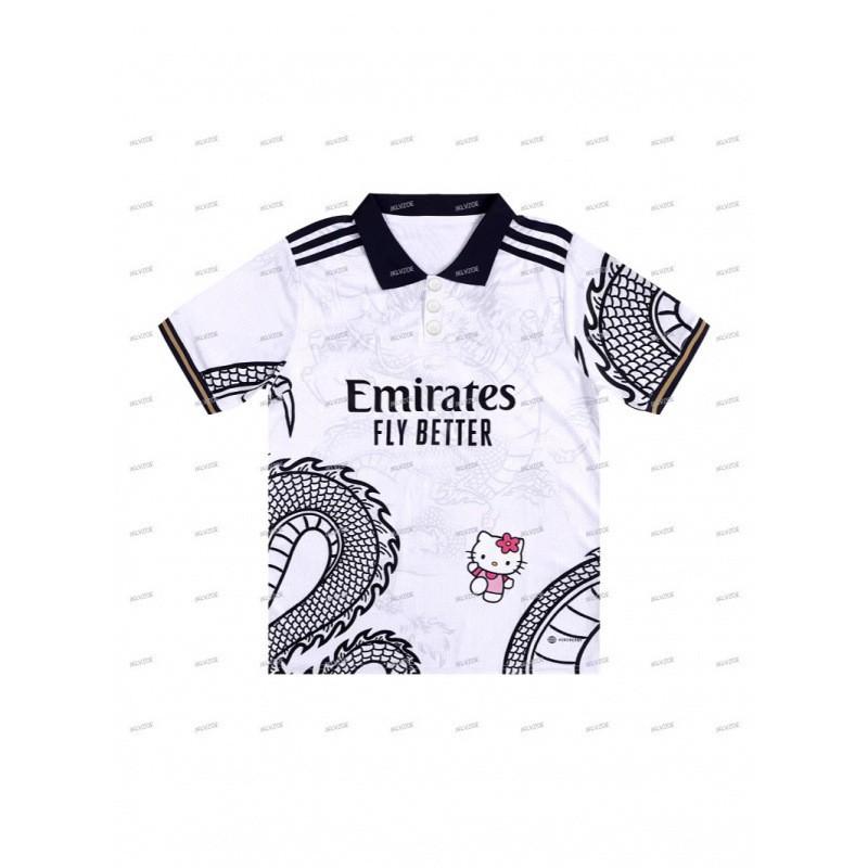 Hello Kitty 3D Digital Print Loose Fit Breathable Sporty Polo Shirt Cycling Outdoor Activities