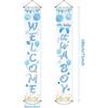 Blulu Baby Shower Decorations 71 x 12 Inch Welcome It Is a Boy Banner Backdrop Background Door Hanging Porch Sign for Baby Shower Gender Reveal Party