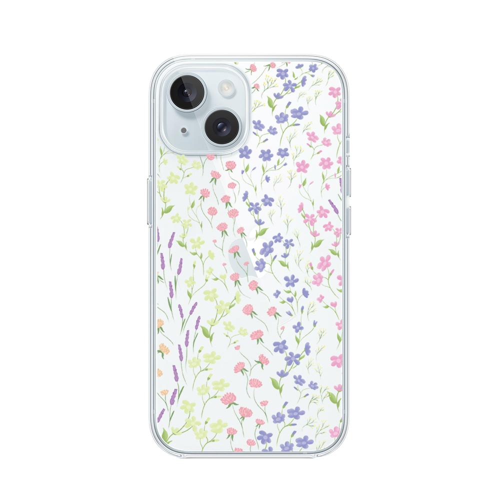 Etui Do Iphone 15 Przeźroczyste, Silikonowe Flexi, Kwiaty Polne