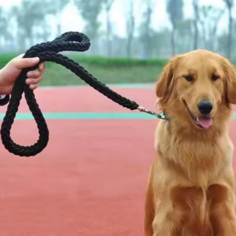 Поводок для большой собаки, нейлоновый плетеный тяговый канат, толстый ручной канат для выгула домашних животных, бульдога, ротвейлера, гончей, собак, аксессуары