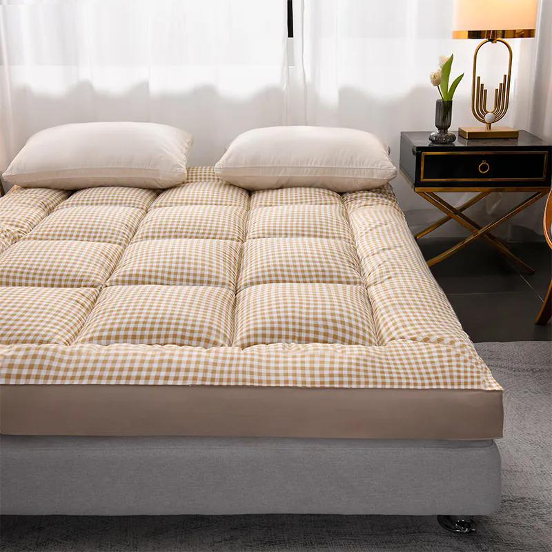WTEMPO Складной Эластичный Клетчатый Мягкий Матрас Бытовой Гладкий Складной Матрас Недеформируемый Постельный Принадлежности Студенческое Общежитие Арендный Дом Пол Толстый Коврик