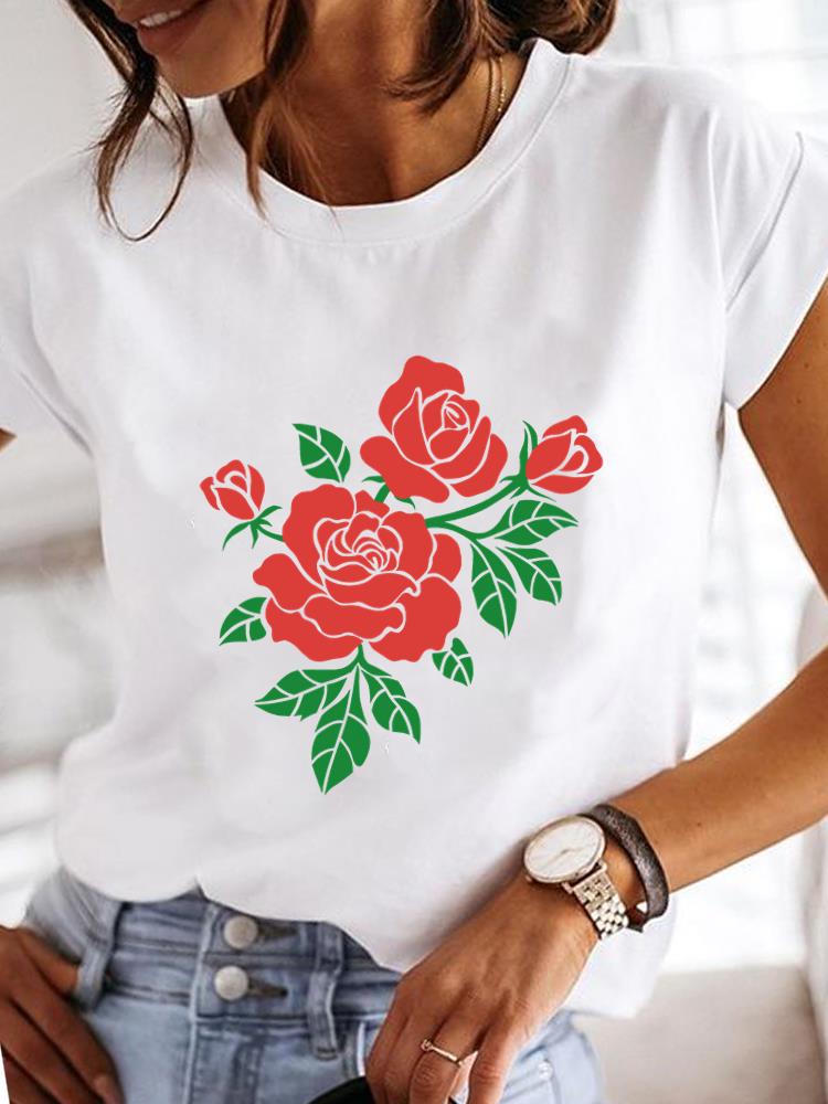 (Азиатский размер) Одежда Футболка Модная Футболка бабочка тренд милый Принт Леди Женская Повседневный Топ Короткий Рукав Женские Графические Футболки