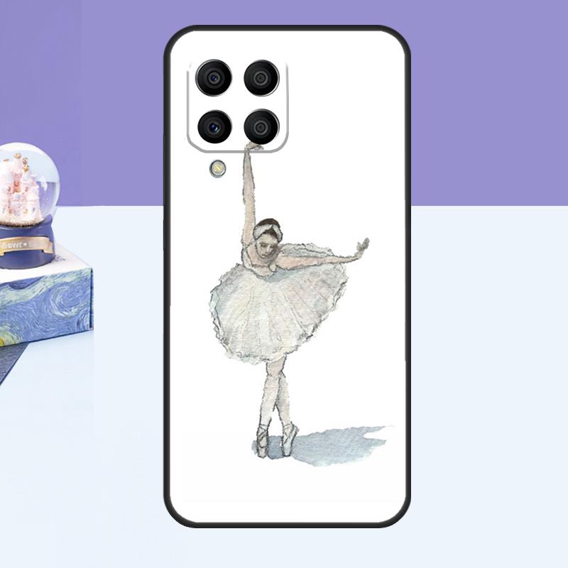 Чехол для телефона Samsung Galaxy M52 M32 M12 M21 M15 M55 M56 M36 M16 M06 M13 M33 M53 M14 M34 M54 M31 с рисунком 'Танец лебедя'