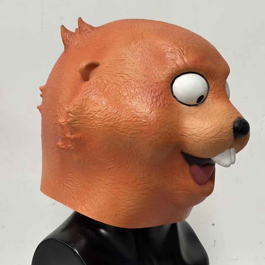 Beaver Headgear New Beaver Transformation Project animated movie merchandise: Mei Bao mask Performance Costume