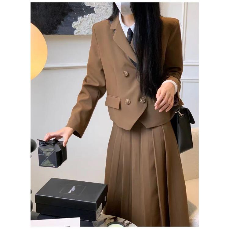 Изысканный женственный костюм для офиса, женский деловой пиджак с юбкой