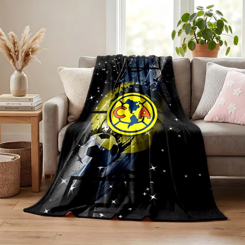 Club America blanket Flannel Blanket Soft Cozy Plush Throw for Sofa Bed Lightweight Home Decoration