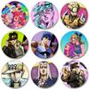 32/44/58mm JoJo's Bizarre Adventure Pin for Backpacks Round Plastic Enamel Pins and Brooches Creative Cartoon Figure Badge Gifts