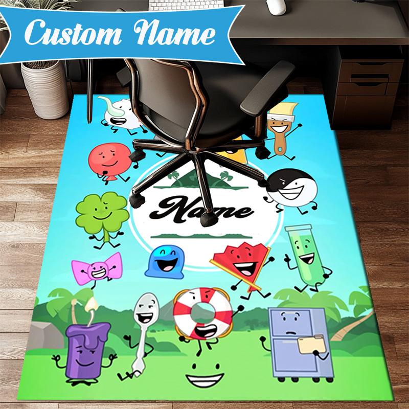Custom Name Colorful Dream Island Rug for Living Room, Game Rooms, Office, Bedroom, Floor Mat Playful Design, fan gifts Christmas decor