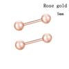 Unisex Round Studs Gold Barbell Women Fashion Jewelry Stainless Steel Ball Earrings Stud Earrings