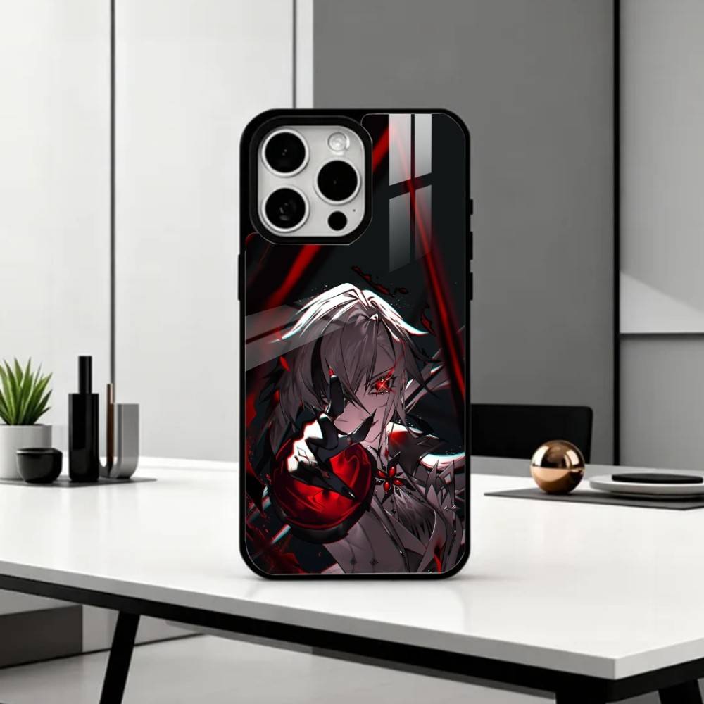 A-Arlecchino G-Genshin Impact Phone Case For iPhone17,16,15,14,13,12,11 Plus,Pro Max Magnetic For Magsafe Wireless Charging