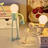Human Light Bulb Suction Cup Night Light Table Lamp Desktop Decorative Gift
