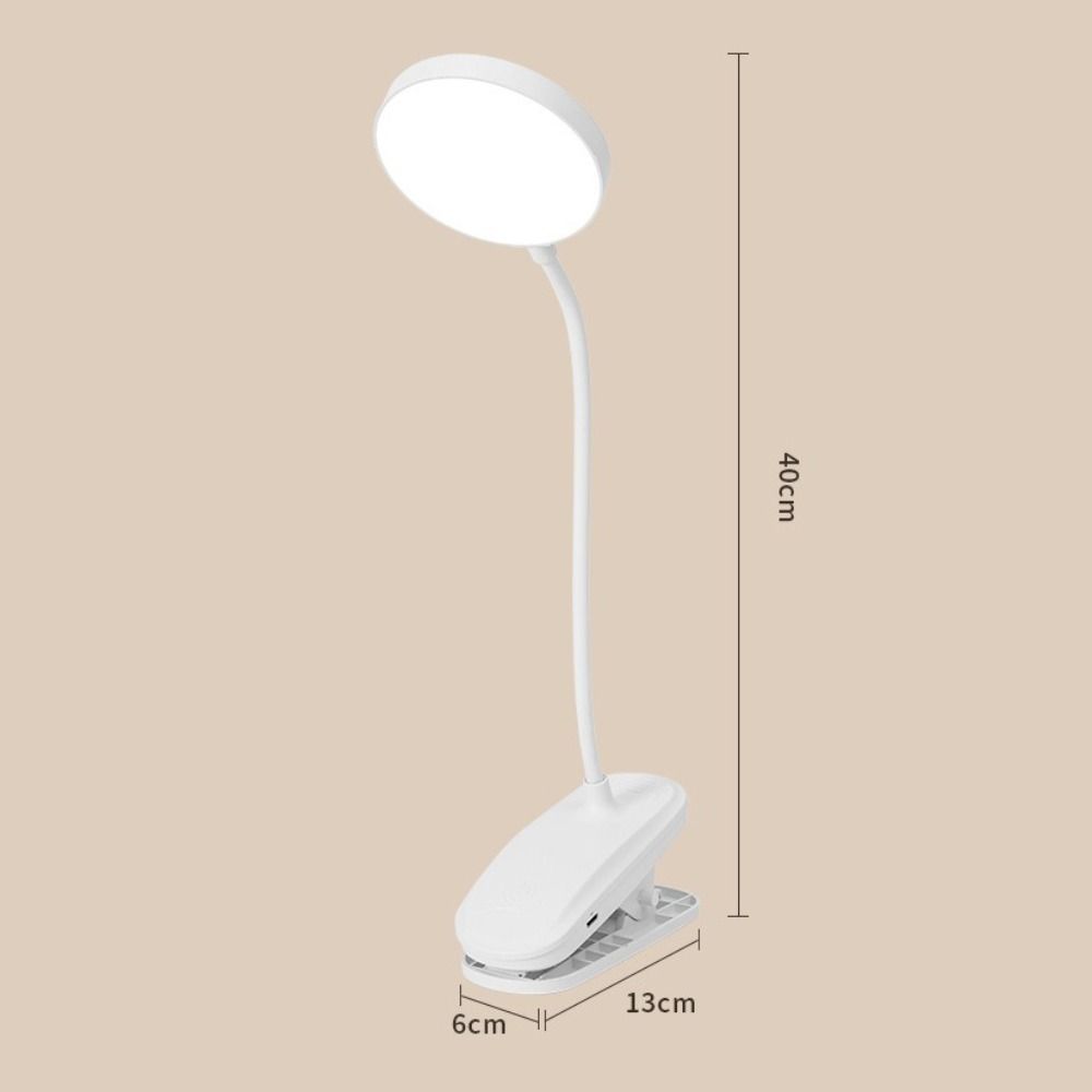 360° Rotation Flexible Study Table Lamp Touch 3 Modes USB Rechargeable USB Dimmable Night Lamp Folding Clamp Dimmable Design