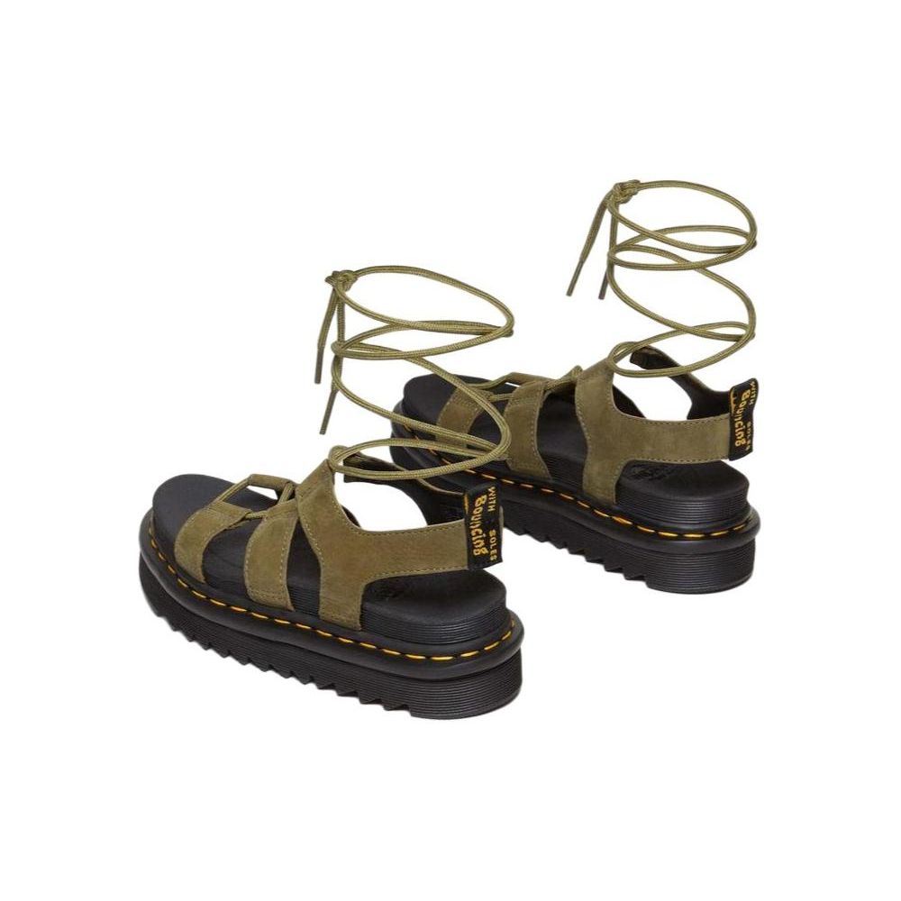 Доктор. Сандалии-слайдеры из кожи Dr. Martens, удобные, универсальные, женские, зеленые 31738357