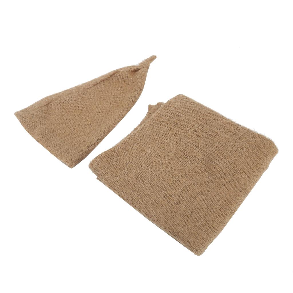 Newborn Photography Wrap Hat Set Breathable Cute Baby Photo Props for Infant Photo Shooting