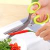 1 Multi-function HERB SCISSORS with 5 Blades with a Plastic Brush ,Stainless Steel