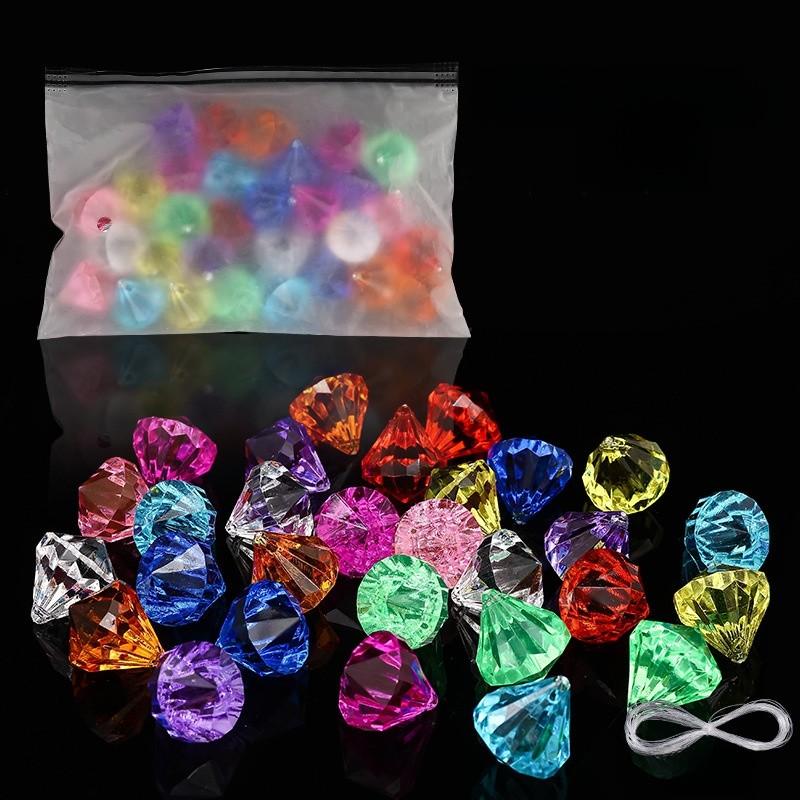 Childrens Gemstone Simulated Acrylic Material Kid Diy Decoration Gift Holiday