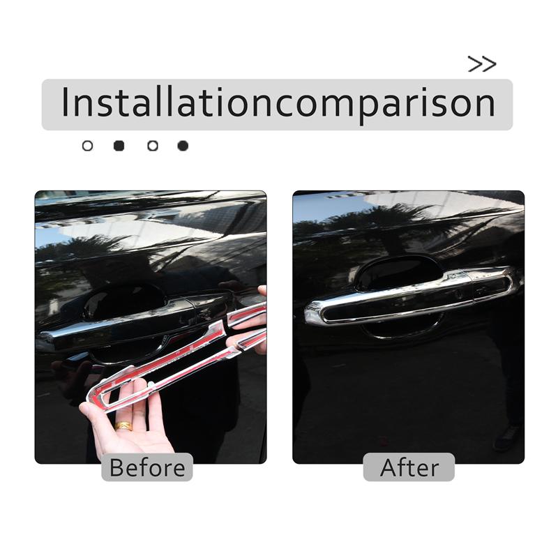 For Jaguar E-PACE XE XF XFL F-Pace Chrome Exterior Side Door Handle Cover Trim For Land Rover Discovery Range Rover Sport L494 szvm6