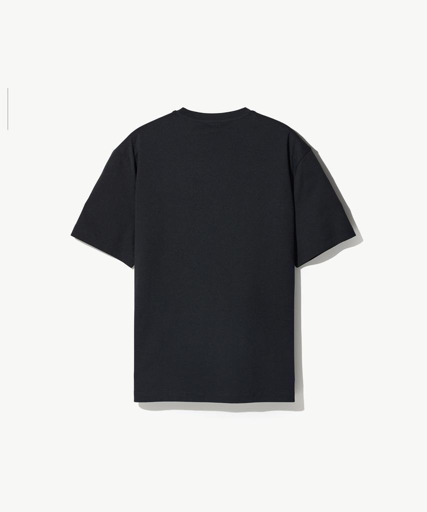 STCO [Black Label] Supima Round Neck Short Sleeve T-Shirt_Black (Semi-Oversized Fit)_Stswb92Nsb