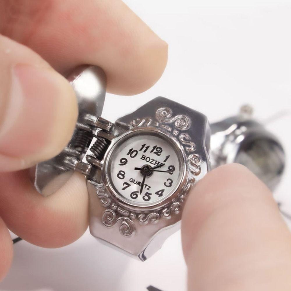 Alloy Ring Watch Quartz Elastic Rings Fashion Digital Couple Watch Ring Men
