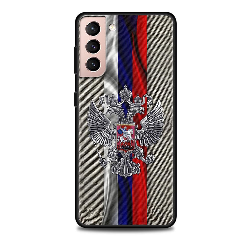 Чехол с российским флагом для Samsung Galaxy S20 FE S21 S22 Ultra S10 Plus S9 S8 S10e S7 Edge, силиконовый чехол, черный мягкий чехол для телефона