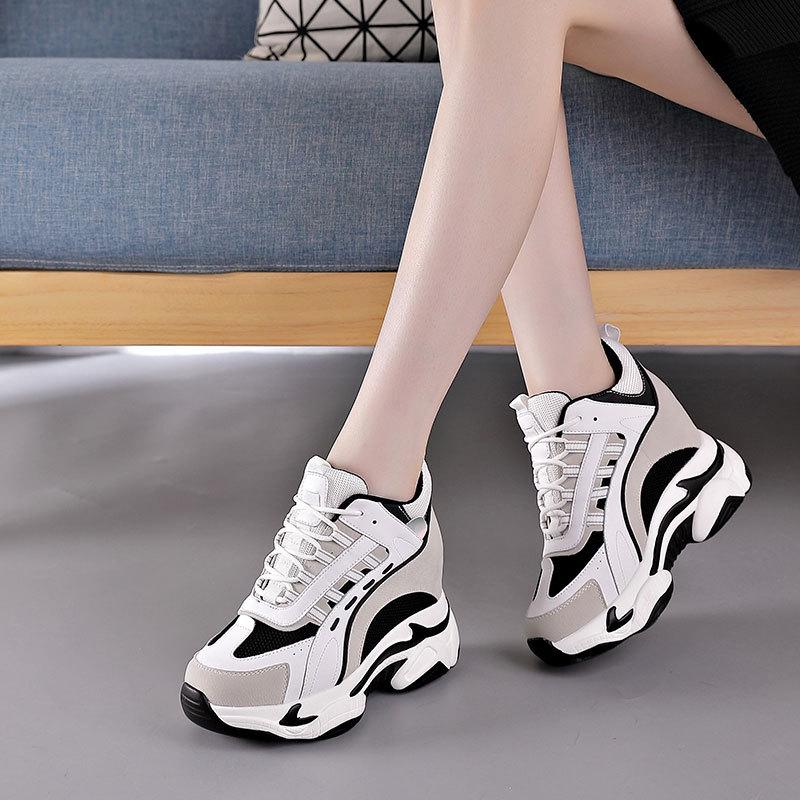 Fujin Springs Summer Shoes Woman Breathable Air Mesh Flat Platform Women Shoes Slip On Womens Loafers Swing Wedges Ladies Shoes