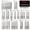50/36Pcs 1/4 Head Long Screwdriver Bit Set Extra Long Torx Star Hex Spline Bit
