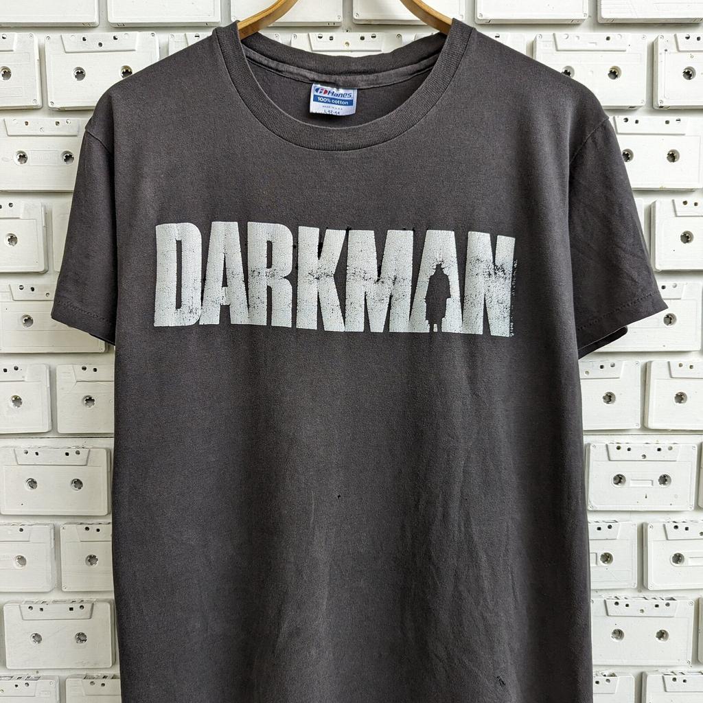 Винтажная футболка Darkman 1990 года Лиам Нисон Сэм Рэйми Американский Супергерой Боевик Мистика Триллер Кино Промо Мерч Футболка Размер Короткий M/L