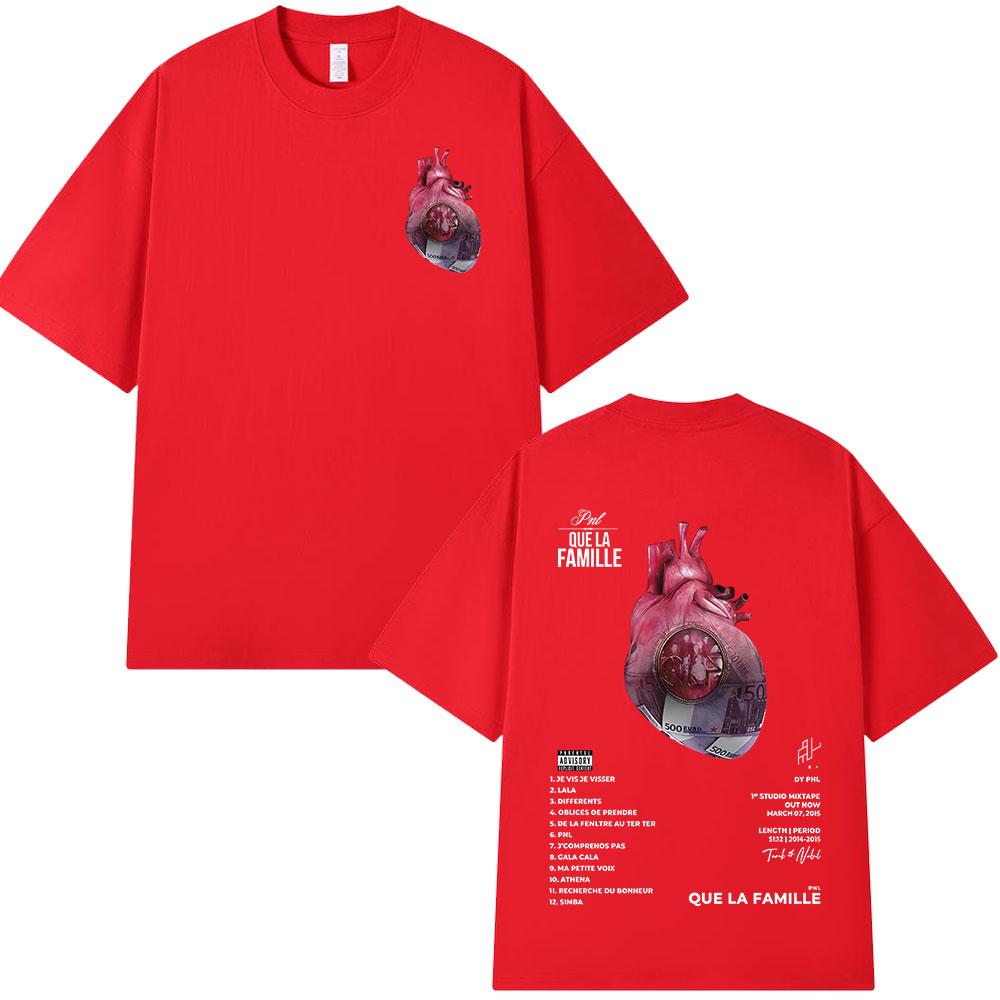 Французский рэпер PNL Que La Famille Le Monde Chico Альбом Футболка Мужская Женская Хип-хоп Мода Хлопковые Футболки с коротким рукавом Streetwear