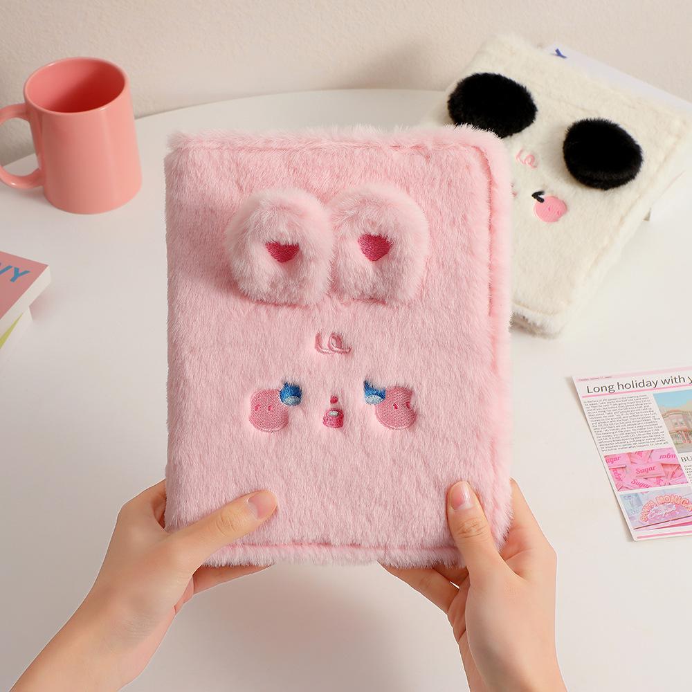 Kawaii Пушистый Кот Медведь A5 Папка для Фотокарт Собрать Оболочку Книги Держатель Для Фотокарточек Фотокарточка Альбом Канцелярские Принадлежности