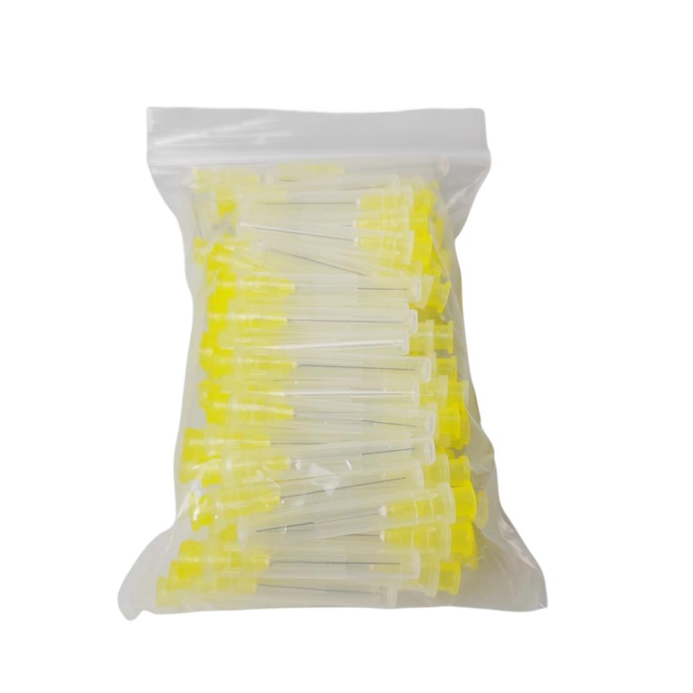 100 шт. стоматологических эндо-ирригационных игл - 25G, 27G, 30G с закрытым боковым отверстием на конце для промывания корневых каналов