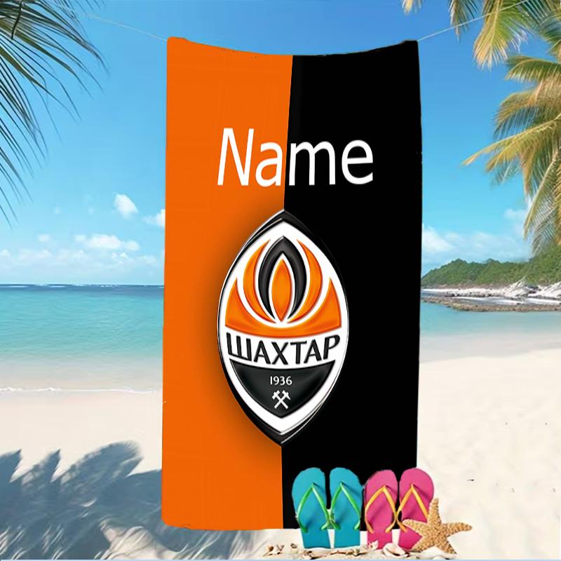 Customizable personalized beach towels FC Shakhtar Donetsk themed designs.Suitable for the beach, yoga, sports;ideal as beach accessories