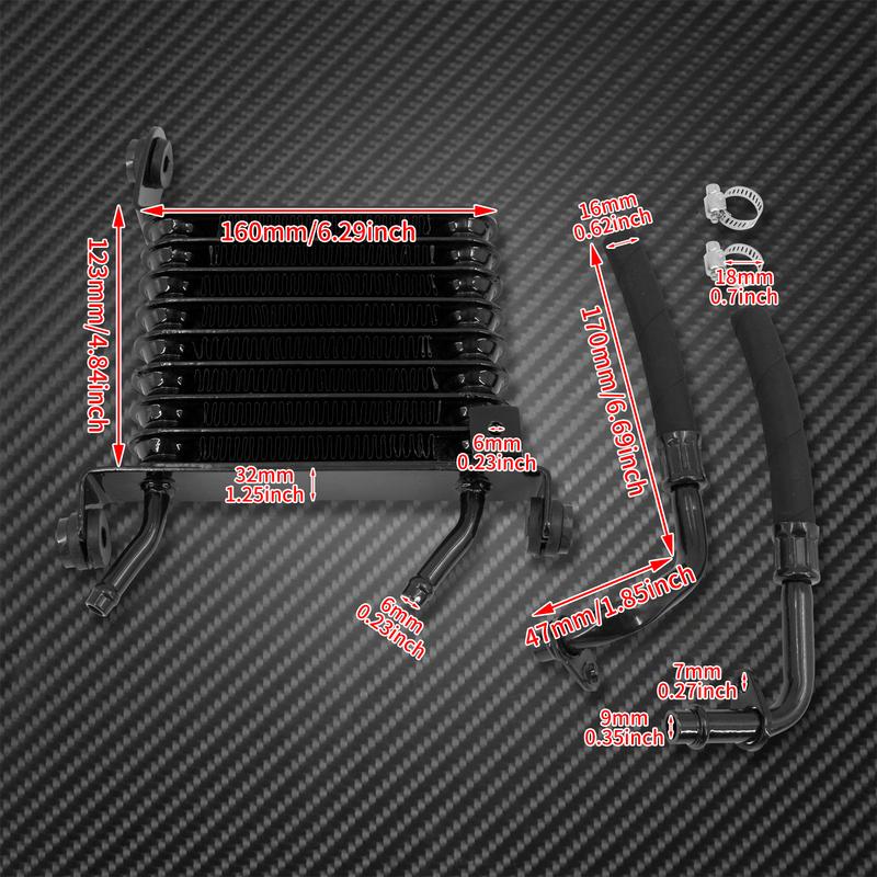 Motorcycle Black Oil Cooling Device Cooler Radiator Aluminum For Indian Vintage Dark Horse Springfield 2021 Chief Classic 16-18