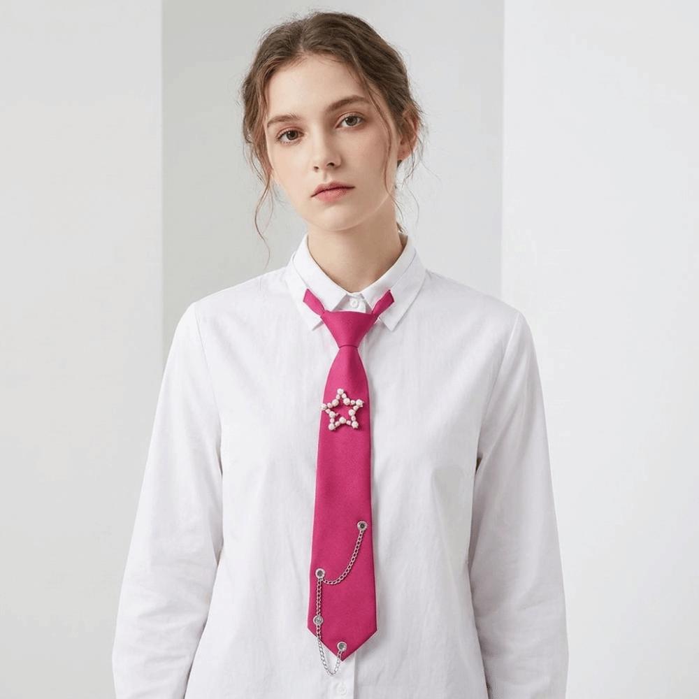 Choker Long Necktie Korean Style Shirt Tie Elegant Star Tie Kids