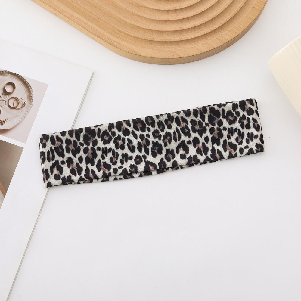 High Elasticity Leopard Print Headband Sweat Absorbing Wide Brim Headband New Yoga Headband Sports