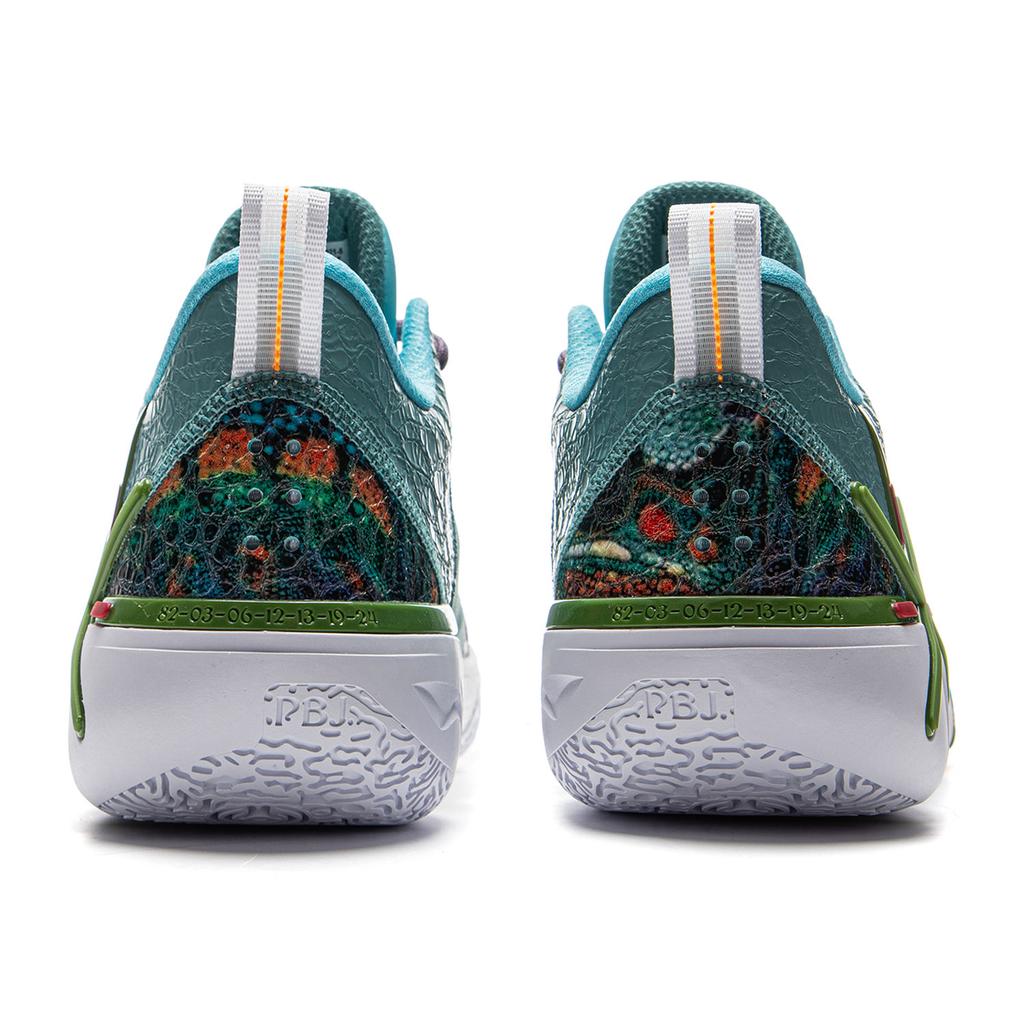 Li Ning Wade удобные универсальные нескользящие износостойкие низкие баскетбольные кроссовки мужские кроссовки сине-зеленые ABPV021-5