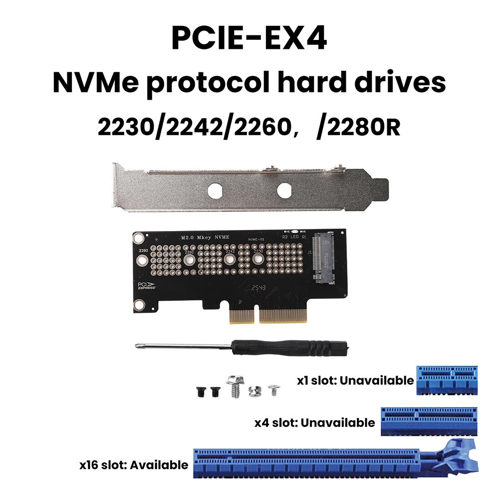 Адаптер-плата PCIE на M.2 NVMe SSD Поддержка 2230 2242 2260 2280 M.2 Жесткого диска Светодиодный индикатор Plug and Play для Windows Linux Mac