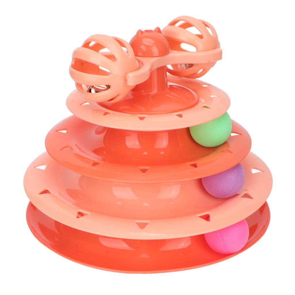 Крутящаяся платформа-игрушка для кошек с шариком, многоцелевая, развивающая, 4 уровня, игрушка-роллер для охоты, погони, тренировок кошек
