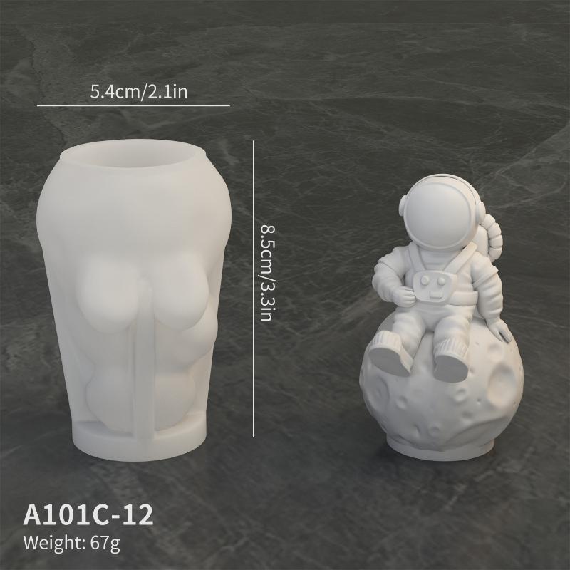 3D Космический Астронавт Силиконовые Формы для Свечей Мягкие Легко Извлекаются Ручная Работа Космическая Тема Гипсовые Поделки Форма для Смолы Цемента