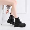 Два носить платформу увеличивающие рост обувь модный тренд повседневная рабочая обувь уличные женские ботинки-локомотивы на молнии спереди