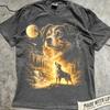 Australian Shepherd Howling Moon Shirt, Vintage Full Moon Animals Tee, Funny Retro 90s Dog Graphic Tee, Australian Shepherd Gift