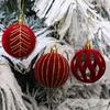 6pcs Velvet Christmas Painted Balls Pendant 6cm Christmas Tree Ornaments  Holiday Festival Decor