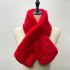 Rex Rabbit Fur Knitted Scarf Foulard Fashion Solid Shawls Rectangle Scarves for Ladies Winter Warm Real Fur Shawls