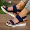 Women's Chunky Sandals Summer 2024 Designer Thick Sole Wedge Heels Shoes for Women Hollow Out Platform Gladiator Sandalias Mujer