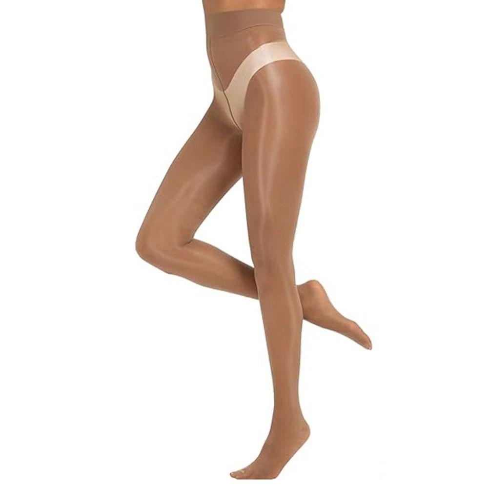 Масло Блестящие Колготки 360° Бесшовная Ластовица Формирующие Шелковые Чулки Высокой Плотности Мокрый Эффект Эластичные Блестящие Масляные Колготки Женские