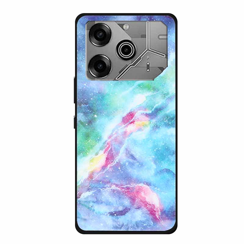 Чехол для Tecno Pova 6 Pro Мраморный ТПУ Силикон Мягкая Задняя Крышка Чехлы для Телефона для Tecno Pova6Pro 5G LI9 Защитный Покрашенный Микой Coque
